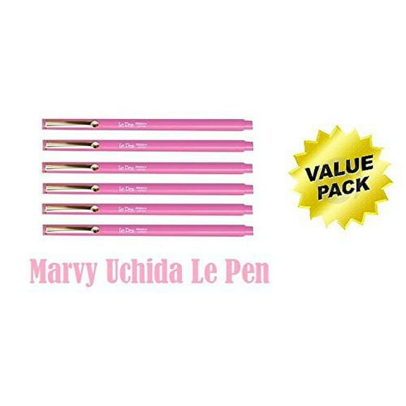 MARVY UCHIDA LE-PEN, 6 Pack Pink