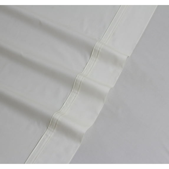 MARWAH CORPORATION Tribeca Living Cotton Percale Extra-deep Pocket Bedsheet Set w/ Oversize Flat Ivory Queen