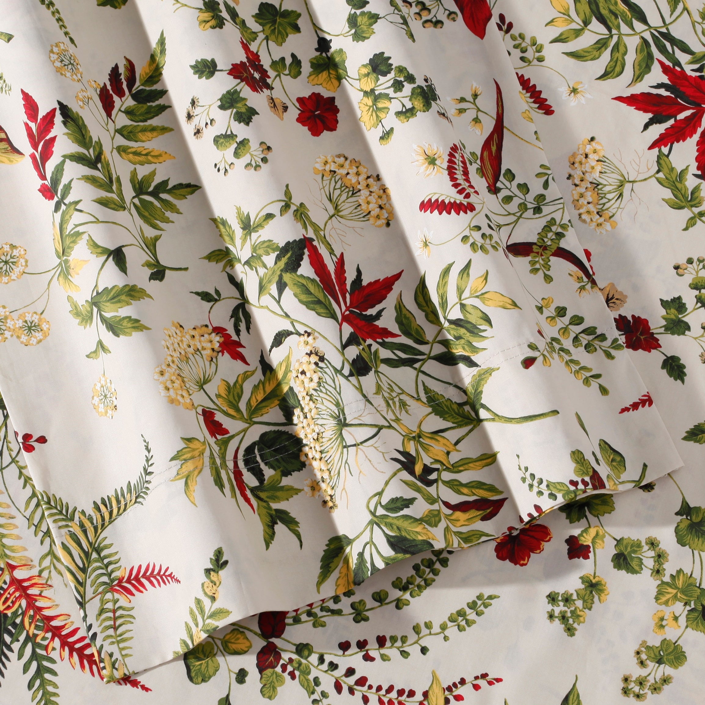 Set Copripiumino Matrimoniale ABAKUHAUS Edera Antiacaro - Verde e Rosso
