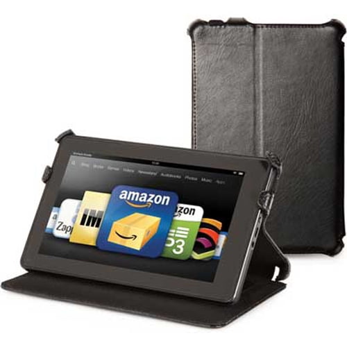 MARWARE C.E.O. Hybrid - Protective cover for tablet - genuine leather, micro-suede - black - for Amazon Kindle (1st generation) - Walmart.com