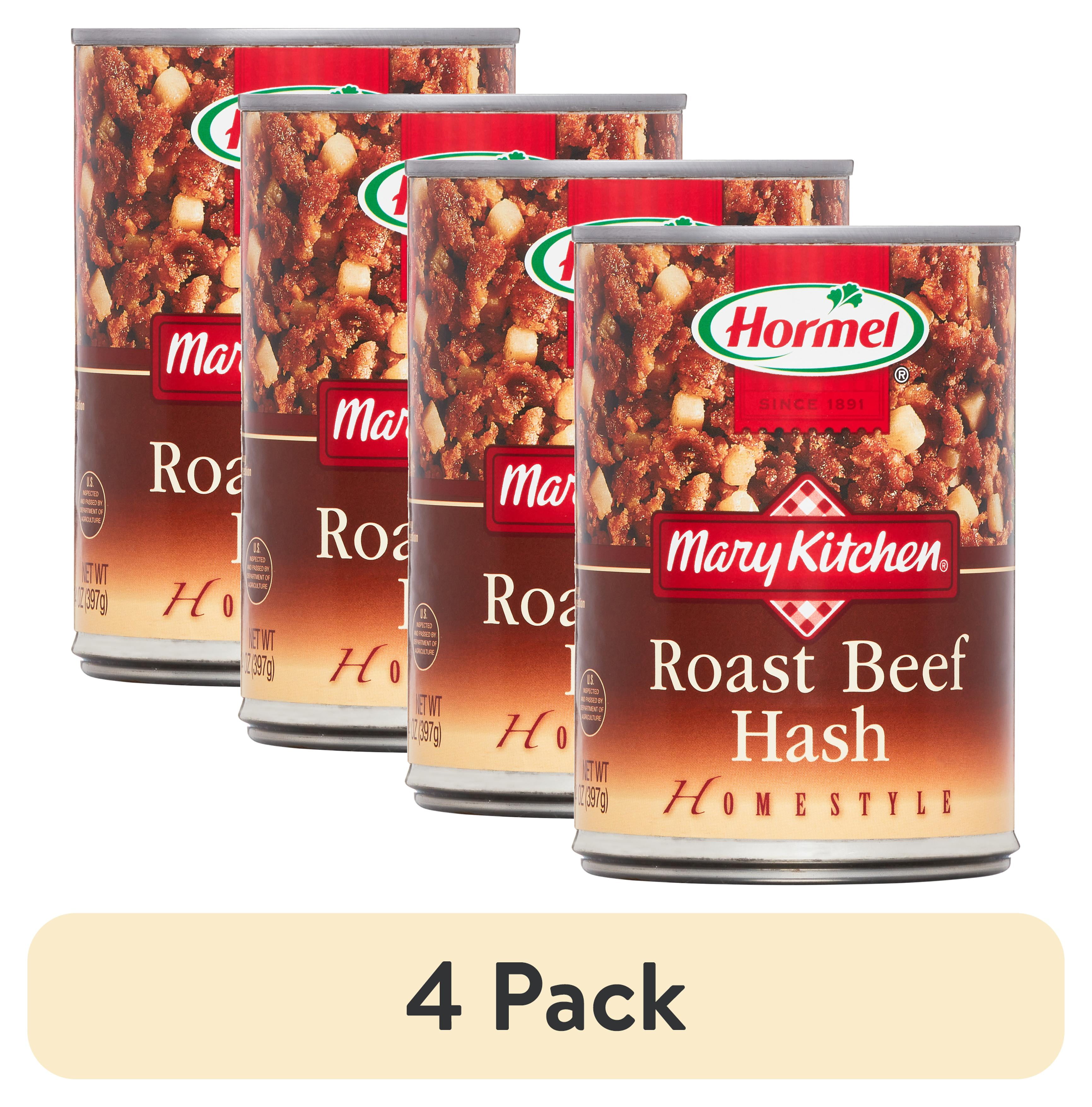 (4 pack) MARY KITCHEN Roast Beef Hash, Canned Roast Beef Hash, 14 oz
