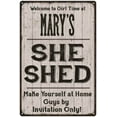 thumbnail image 1 of MARY'S She Shed Sign Lady Cave Gift 8 x 12 High Gloss Metal 208120082004, 1 of 1