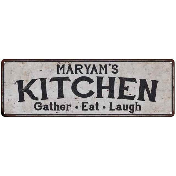MARYAM's Kitchen Rustic Chic Decor Gift 8x24 Sign 108240051631