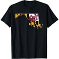 thumbnail image 1 of MARYLAND STATE MAP MARYLAND MD Flag Roots Men Women Gift T-Shirt, 1 of 4