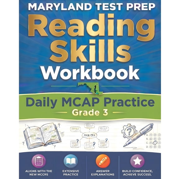 MARYLAND TEST PREP Reading Skills Workbook Daily MCAP Practice Grade 3: Preparation for the MCAP English Language Arts A, (Paperback)