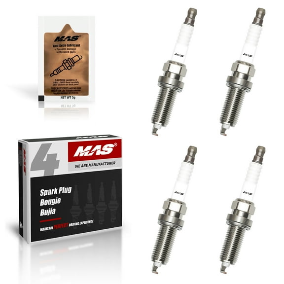 MAS 4 Pcs Spark Plug Fits Chevy City Express Nissan Altima Cube Rogue Sentra Versa 1.8L 2.0L 2.5L