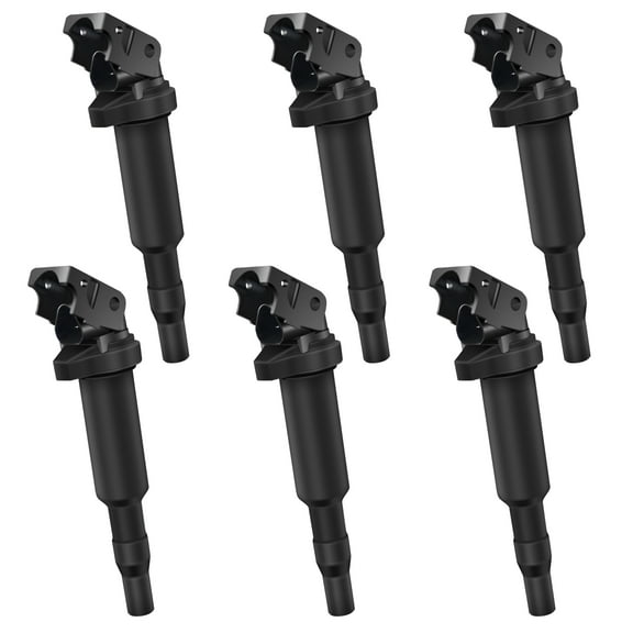 MAS Ignition Coil for Select BMW Cars - 6-Pieces # 0221504470 / 00044 - BMW # 12137594937 / 12137562744 / 12137571643 - UF592 for BMW 2002 - 2010, 335i, 325i, 328i, 330i, X3, E60 M5, 525xi, N54