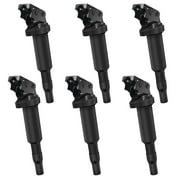 MAS Ignition Coil for Select BMW Cars - 6-Pieces # 0221504470 / 00044 - BMW # 12137594937 / 12137562744 / 12137571643 - UF592 for BMW 2002 - 2010, 335i, 325i, 328i, 330i, X3, E60 M5, 525xi, N54