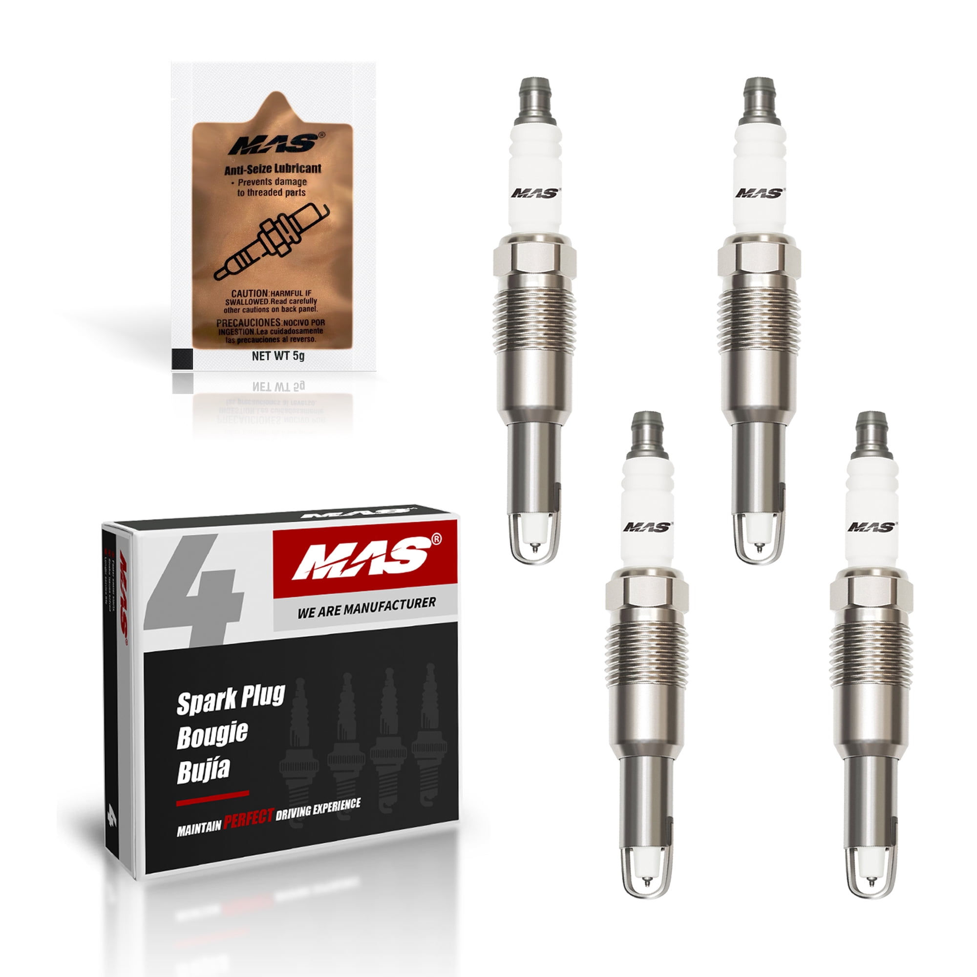 MAS Set of 4 Iridium Spark Plug Compatible with Lincoln Mark LT ...