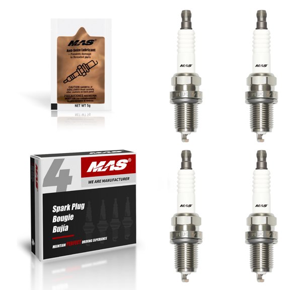 MAS Set of 4 Iridium Spark Plug Compatible with Mercury Villager Toyota 4Runner Lincoln LS 2.7L 3.0L 3.9L Replacement for 7090 696202 AP3924