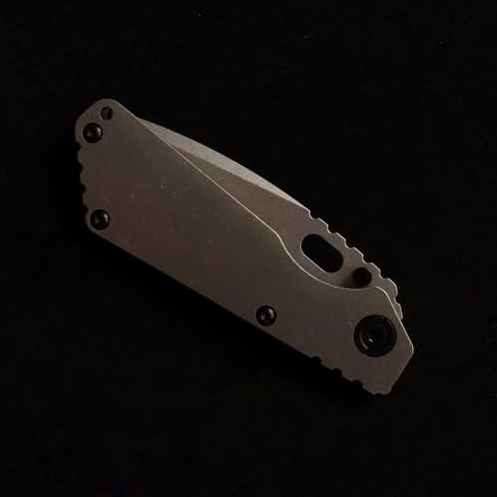 MASALONG Titanium Damascus Blade Folding Knife – Tactical EDC With Ebony Handle, Copper Washer