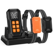 MASBRILL 2-in-1 Wireless Electric Dog Fence 2 Dogs System & Dog Training Collar with Remote, Wireless Containment System Adjustable for all Dogs with Charging Station