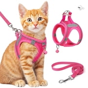 MASBRILL Cat & Dog Harness and Leash Set, Reflective Escape-Proof No-Pull Soft Vest, Easy to Wear for Walking, Traveling, Includes Pet Bells