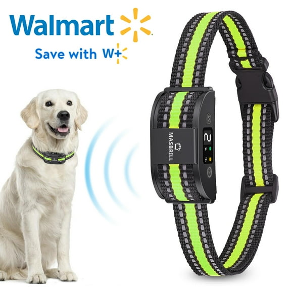 MASBRILL Dog Bark Collar Waterproof No Shock Collar Rechargeable Anti Bark Collar, No Bark Collar for Medium Large Dogs,
