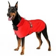 thumbnail image 1 of MASBRILL Dog Winter Coat , Waterproof Turtleneck Fleece Jacket with Harnsss for Small to Large Dogs, Warm Reflective Christmas Gift Dog Vest Pet Apparel, Red, 1 of 10