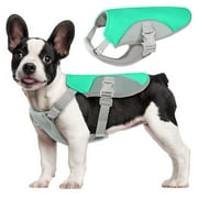 MASBRILL Dog Cooling Vest,Dog Summer Cooling Shirts with Reflective Stripe for Outdoor Training Hiking and Camping | Breathable,Lightweight and UV Protection - Mint Green,S