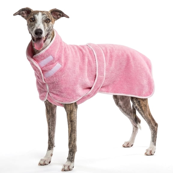 MASBRILL Dog Drying Towel for Small to Large Dogs, Absorbent Pet Bathrobe Coat with Adjustable Strap, Quick Dry Dog Towel for After Bath & Swim & Cold Weather