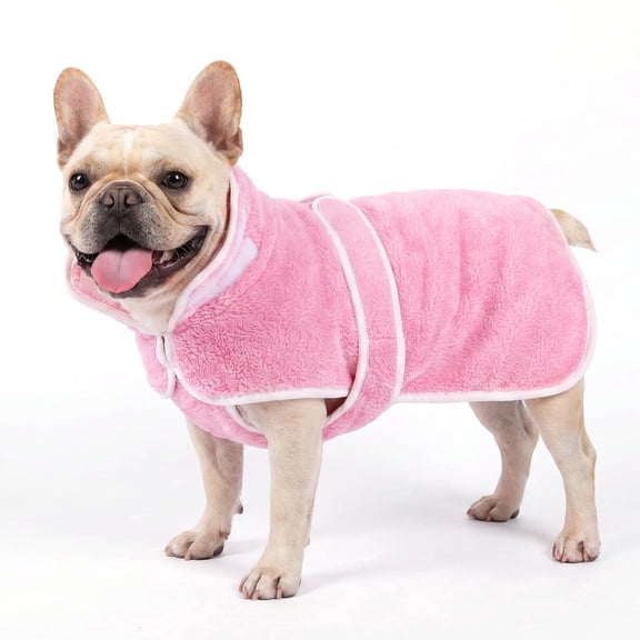 MASBRILL Dog Drying Towel for Small to Large Dogs, Absorbent Pet Bathrobe Coat with Adjustable Strap, Quick Dry Dog Towel for After Bath & Swim & Cold Weather