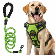 MASBRILL Dog Harness and Leash Set, No Pull Vest Harness, Reflective Adjustable Soft Padded Pet Harness with Handle for Small to Large Dogs