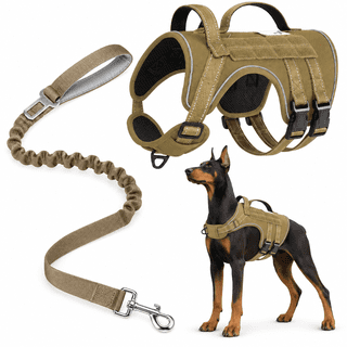 OEIKPFN Dog Harness and Leash Set, No Pull Reflective Adjustable Soft Padded Dog Vest Harness with Handle for Small, Medium and Large Dogs