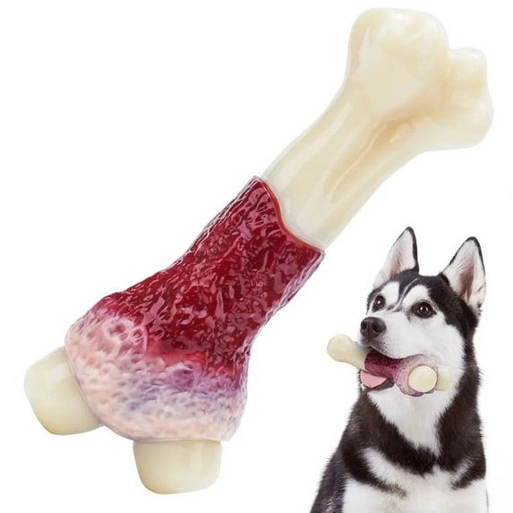 MASBRILL Dog Toys for Aggressive Chewers, Indestructible Durable Dog Chew Toys, Non-Toxic Food Grade Nylon Dog Bone Toy Reduces Boredom, For Small Medium and Large Breed