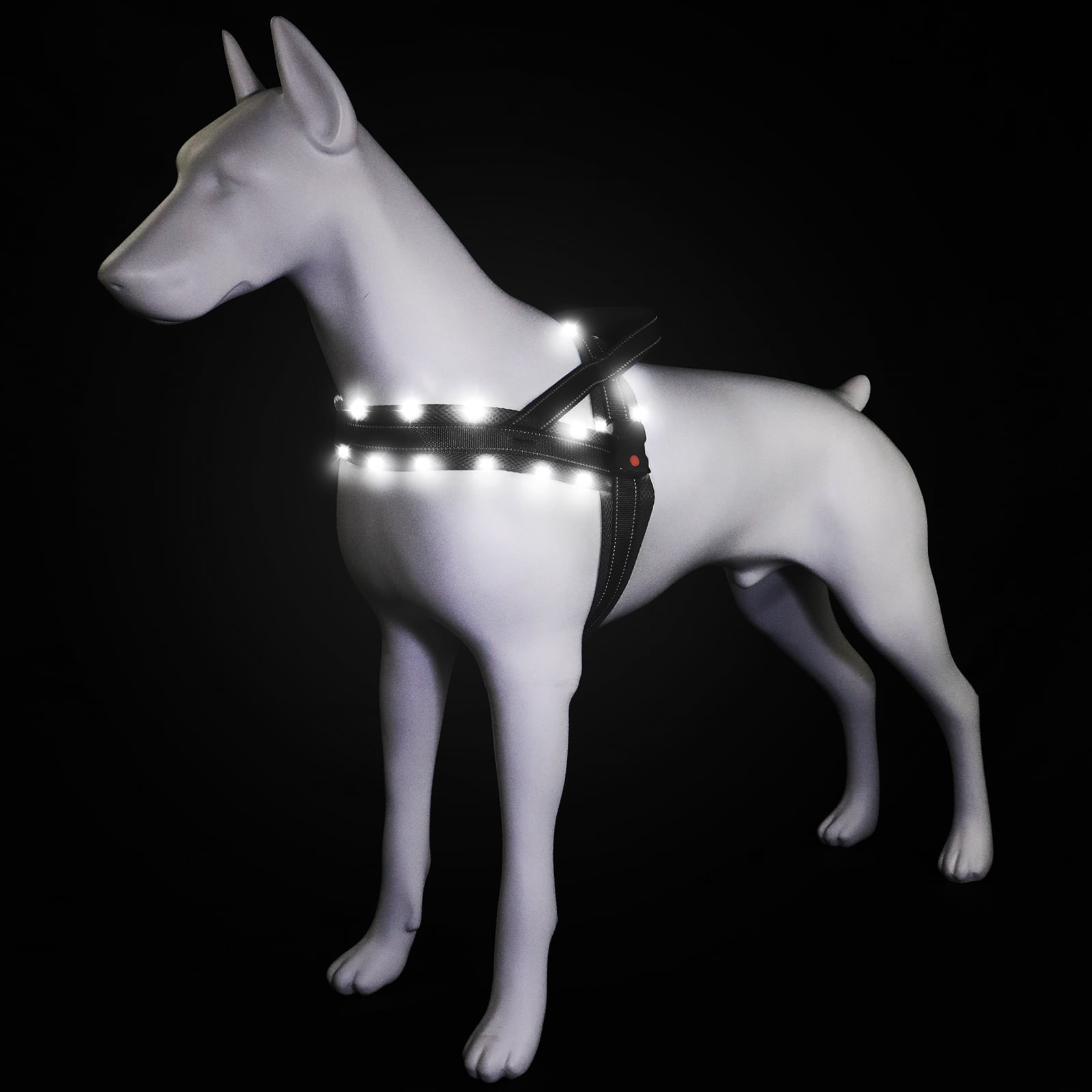 MASBRILL Light Up Dog Harness, Reflective Led Dog Harness GlowinThe