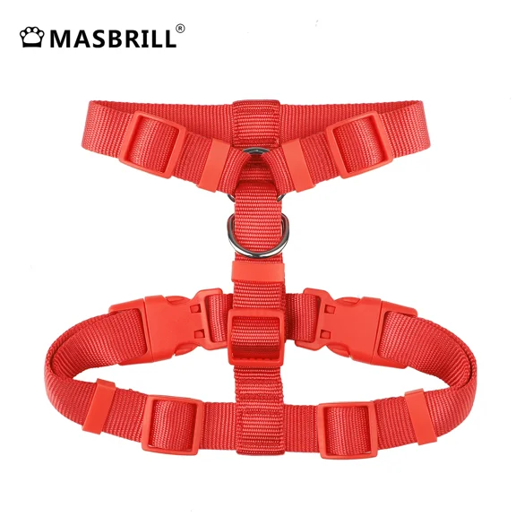MASBRILL No Pull Dog Harness Soft Basic Nylon Adjustable Dog Vest Easy Walking Harness