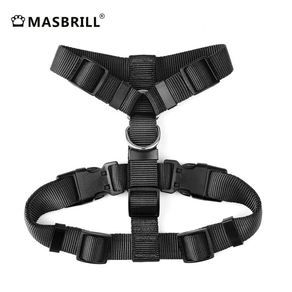 MASBRILL No Pull Dog Harness Soft Basic Nylon Adjustable Dog Vest Easy Walking Harness