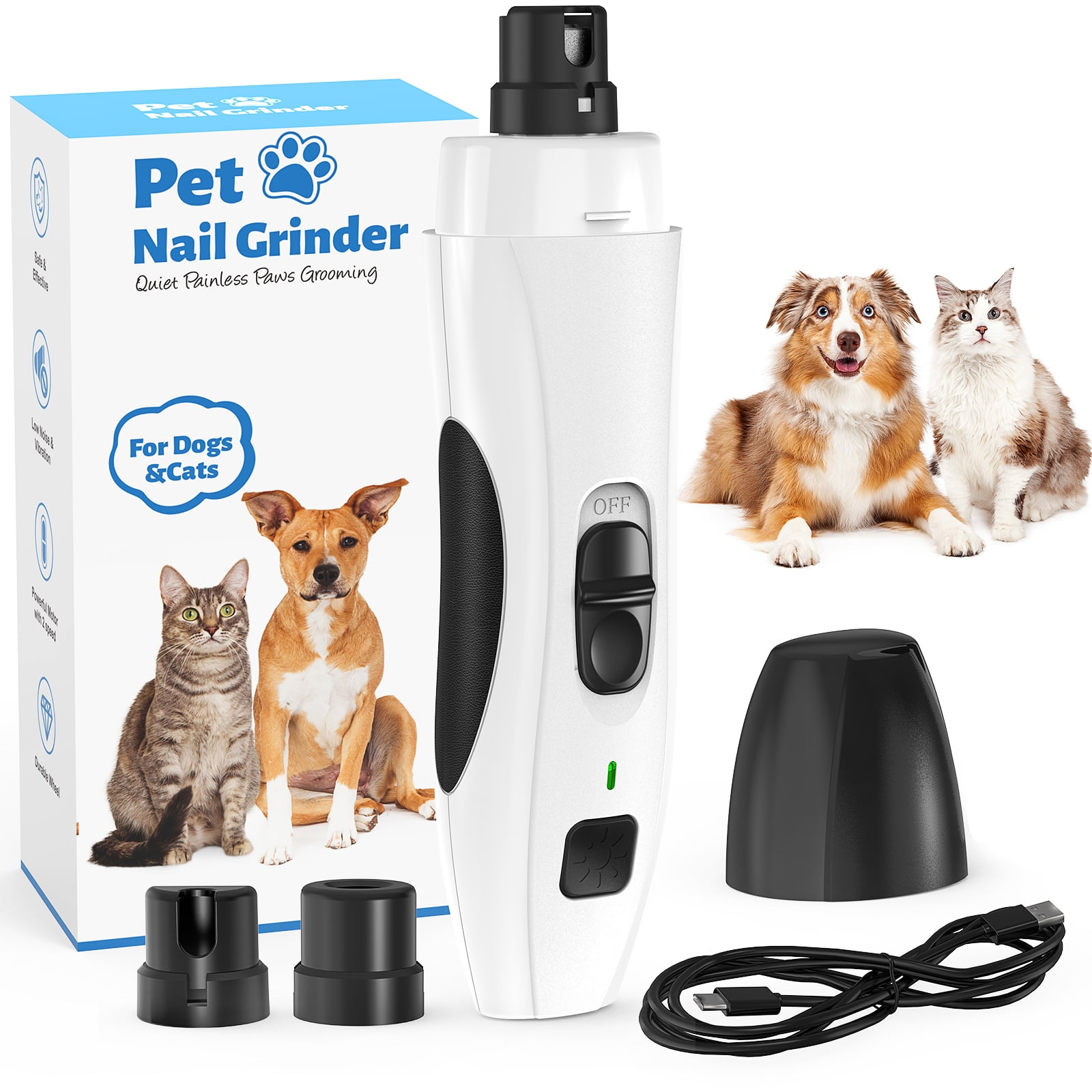 MASBRILL Pet Dog Nail Grinder 2 Speed Electric Rechargeable Pet Nail Trimmer Painless Paws for Small Medium Large Dogs Cats 145b2723 a4f0 408e 8c1f 2bfd2c3306fe.829ca9f8cf7f51a4cc940b95c6f8e5ab