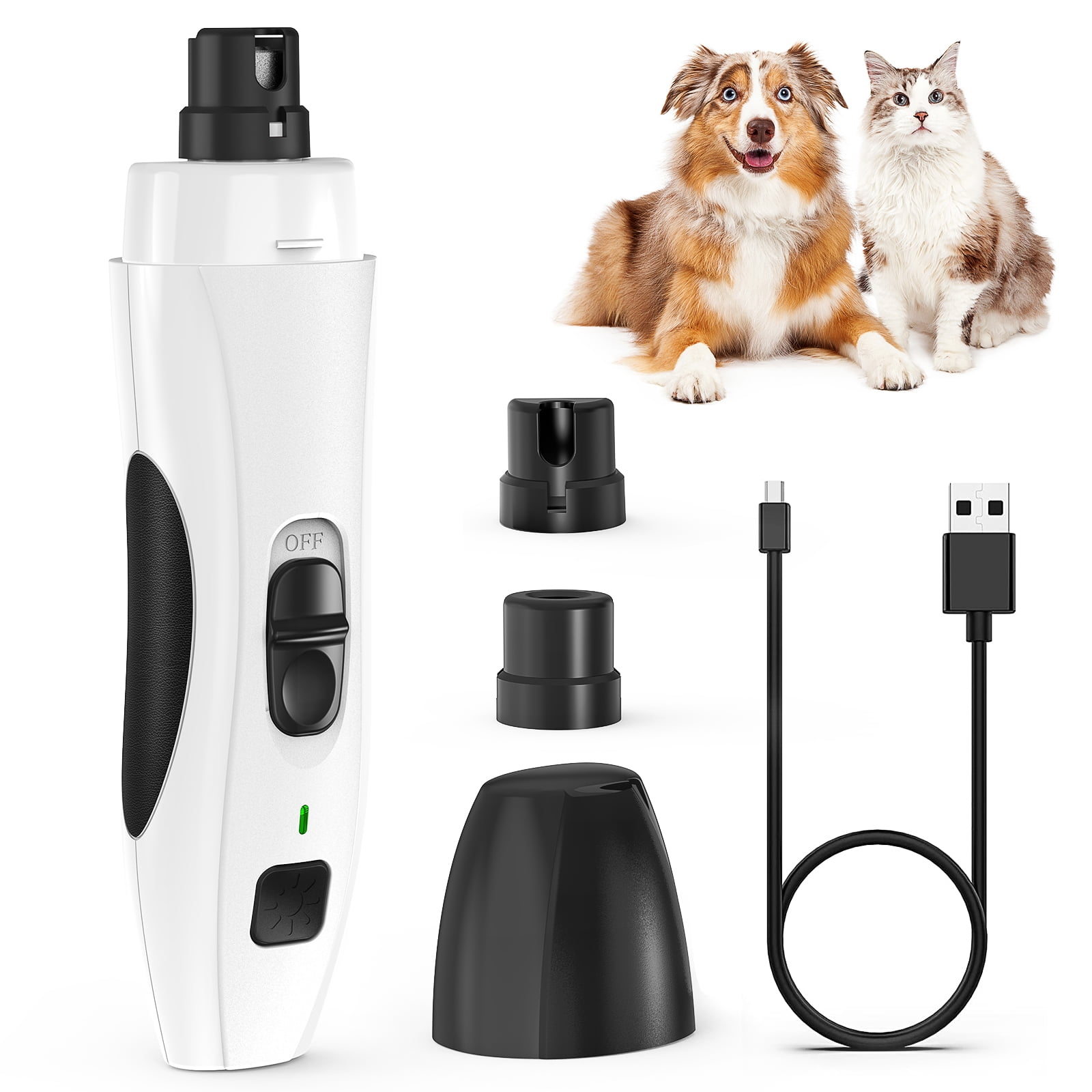 Overfox USB Electric Fit Pets Nail Grinder Paws Grooming Trimmer Dog Cat  Clipper Cutter/Dog Nail Grinder/Dog Nail Trimmer/Dog Nail Dremel/Dog Nail  Grinder for Large Dogs 