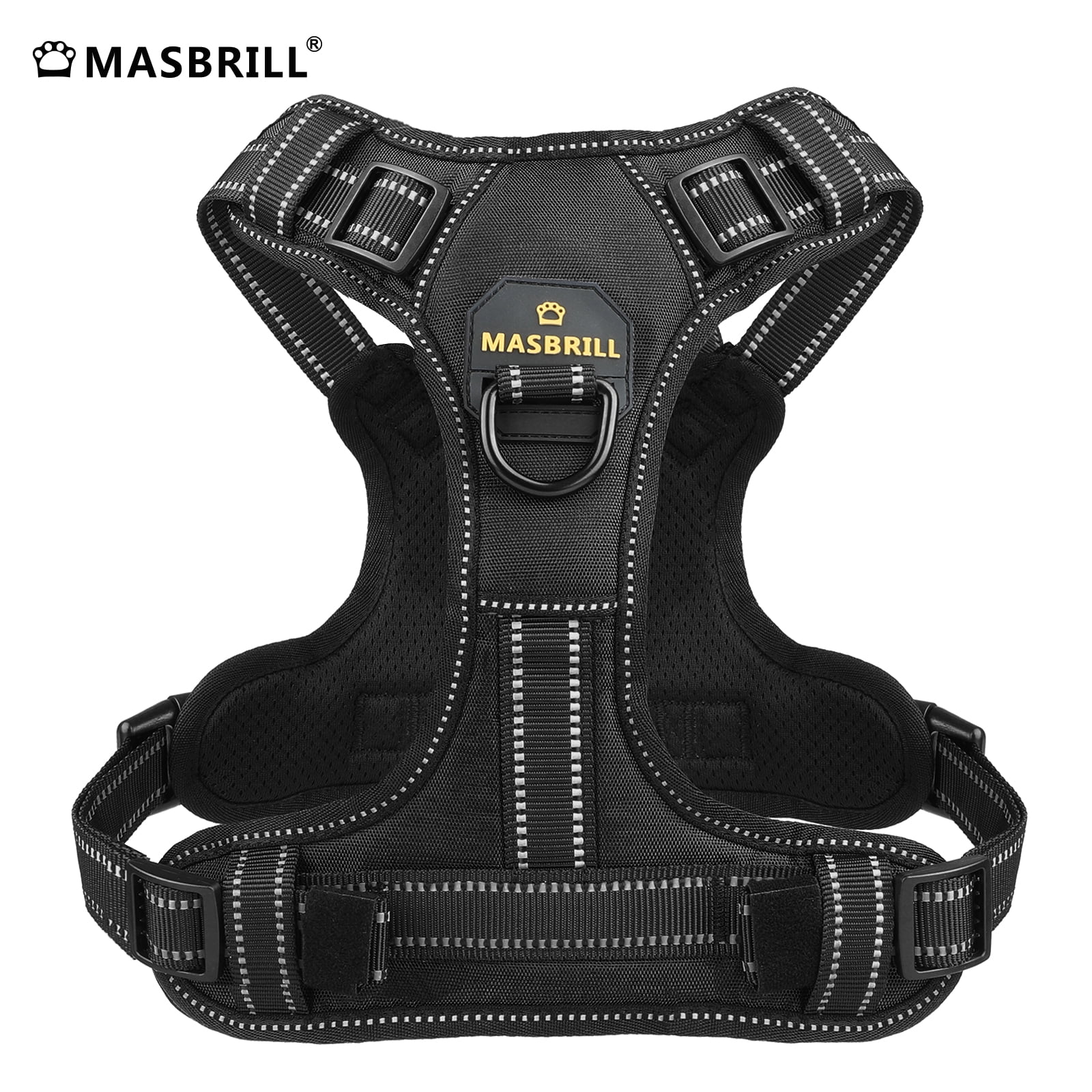 MASBRILL Reflective Dog Harness No Pull Dog Vest Harness With Handle