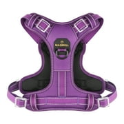 MASBRILL Reflective Dog Harness No Pull Dog Vest Harness With Handle,No Choke Adjustable Soft Padded Pet Vest for Small Dogs,Purple Dog Galters
