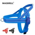 thumbnail image 1 of MASBRILL Reflective Dog Harness No Pull No Choking with Handle, Breathable Mesh Padded Dog Chest Adjustable Dog Harness Blue, 1 of 7