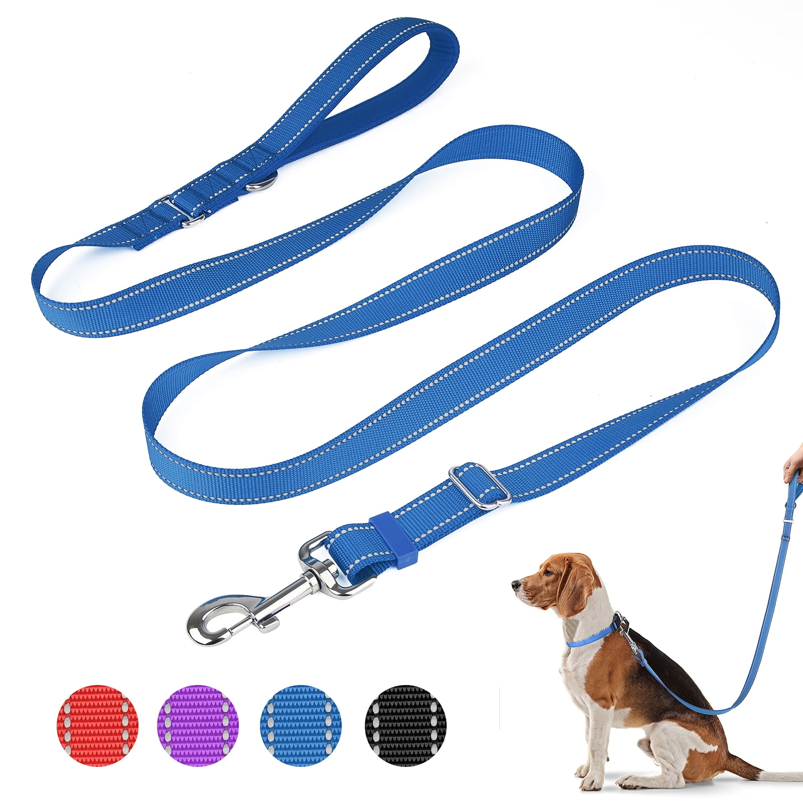 MASBRILL Reflective Dog Leash Adjustable Length (4-6 Feet) with Soft ...