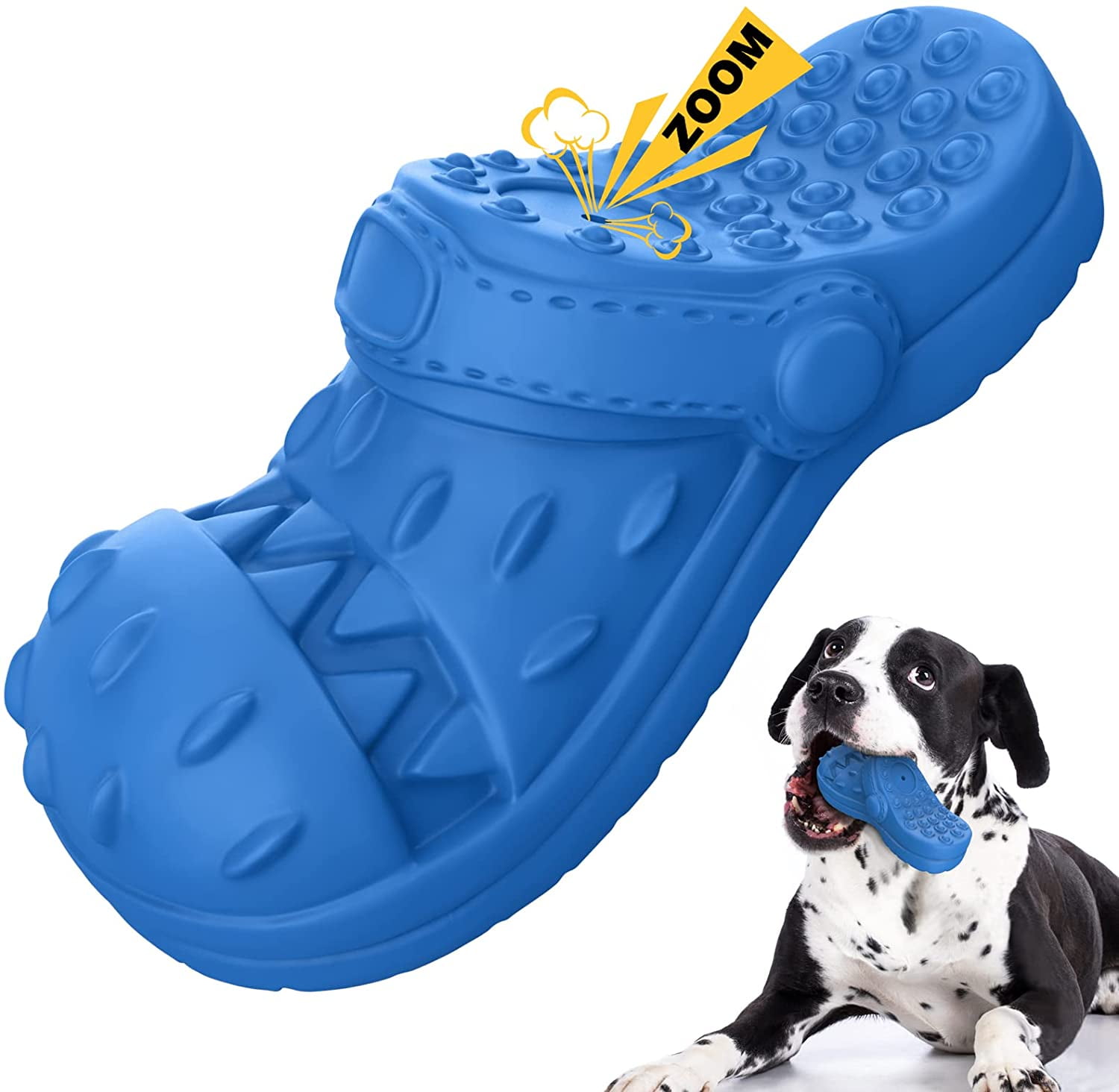 MASBRILL Interactive Dog Chew Toy–Brightly Colored Dog Enrichment Toy for  Aggressive Chewers-Blue