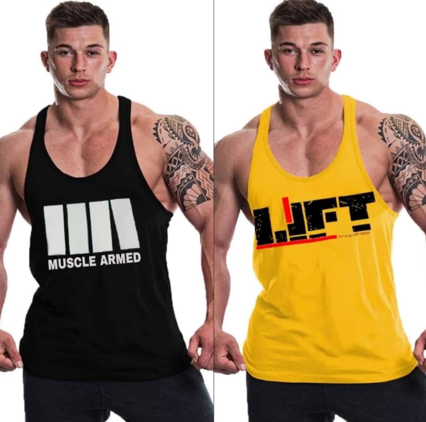 MASCARI TOP GYM VEST SANDO COMBO.42 - Walmart.com