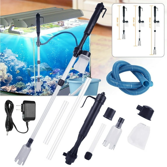 MASCARRY Aquarium Fish Tank Electric Sand Cleaner Washer Water Changer Siphon Vaccum, Aquarium Fish Tank Cleaner