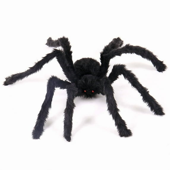 MASCARRY - Halloween Spider Decoration Black Halloween Prop Giant Scary Haunted House Prop Indoor Outdoor(75CM Simulation Spider/Black)