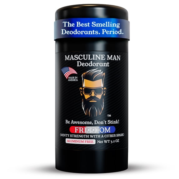 MASCULINE MAN® Aluminum-Free Deodorant for Men – Freedom – 3.2 oz