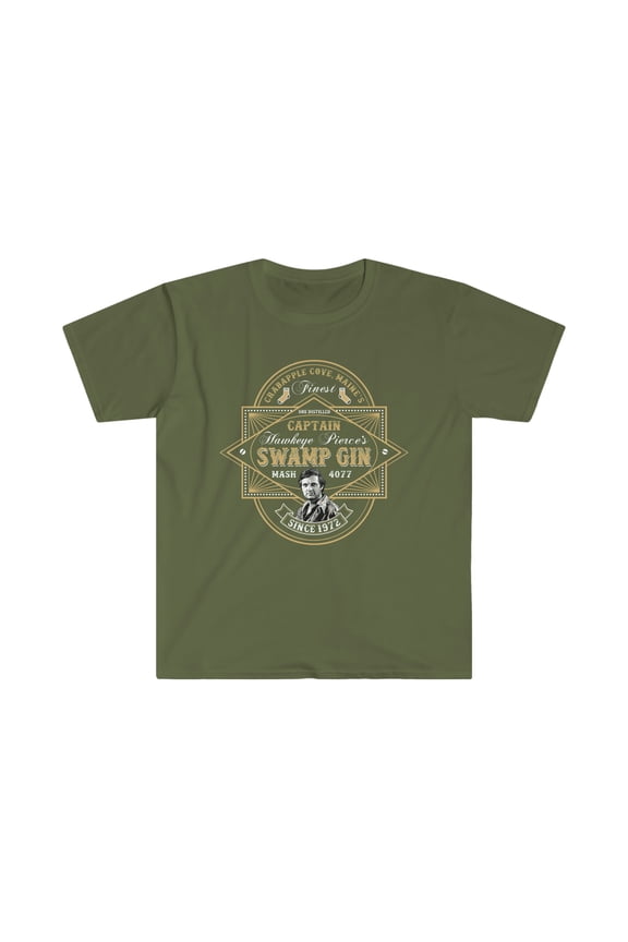 MASH 4077 Swamp Gin Label Softstyle T-Shirt