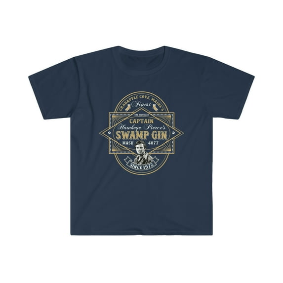 MASH 4077 Swamp Gin Label Softstyle T-Shirt