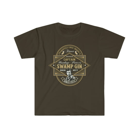 MASH 4077 Swamp Gin Label Softstyle T-Shirt