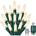 thumbnail image 1 of MASHANG Christmas Lights,39FT 100 LED Waterproof Battery Operated String Mini Lights with 8 Modes Timer and Remote for Indoor Outdoor Christmas Tree Home Wedding Wreath Holiday Party Decor,Warm White, 1 of 10