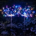 thumbnail image 1 of MASHANG 2 Pack 120 LED Solar Christmas Lights Outdoor Waterproof Solar Firework Lights Yard Pathway Garden Decor Outside Fairy Lights, Multicolor, 1 of 17