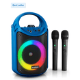 thumbnail image 1 of MASINGO Bluetooth Karaoke Machine for Adults and Kids with 2 Wireless Karaoke Microphones, PA Portable Speaker System with LED Party Lights, Burletta C10 V2, 1 of 10