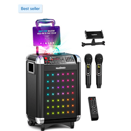 カラオケBOX Dual 10 in Woofer 4000W Hi-Fi Bluetooth Speaker Rechargable