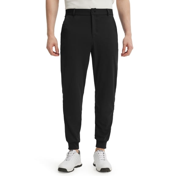MASKERT Men's Golf Jogger Pants- Lightweight with 3 Pockets Slim Fit Soft Stretchy Tapered Work Casual Sports Pants Suitable for Various Occasions