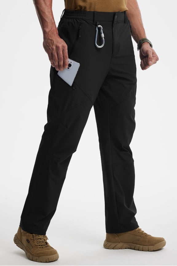 Mens Hiking Pants Lightweight Tactical Cargo Pants Quick Dry Water Resistant Stretchy Straight Leg Travel Pant