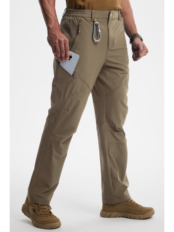 Mens Hiking Pants Lightweight Cargo Pants Quick Dry Water Resistant Stretchy Straight Leg Travel Pant