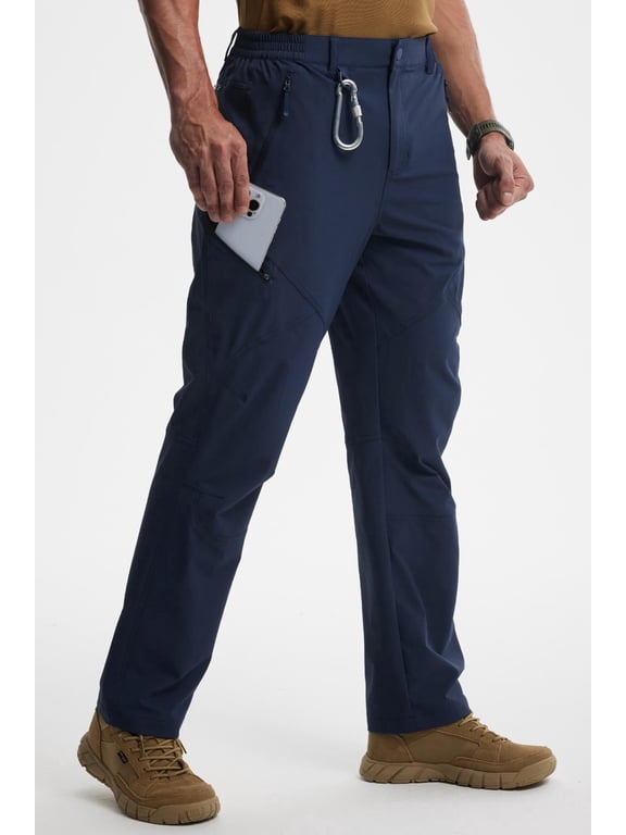 Mens Hiking Pants Lightweight Cargo Pants Quick Dry Water Resistant Stretchy Straight Leg Travel Pant